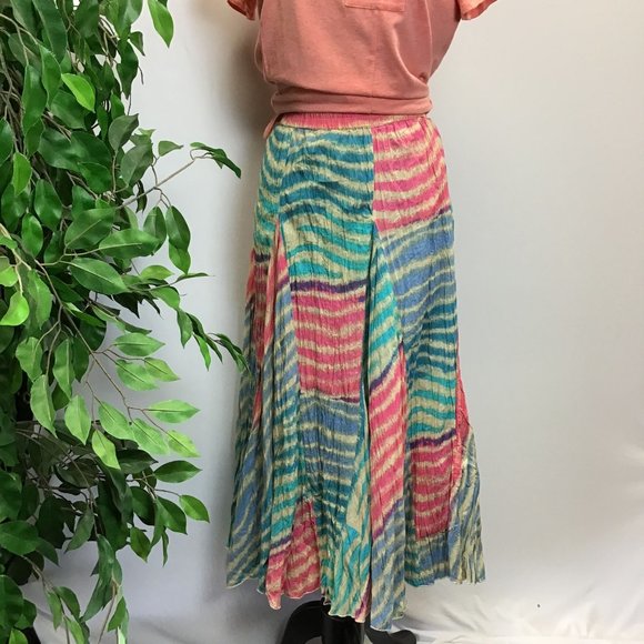 Appleseeds Skirts Appleseeds Colorful Tye Dyed Broomstick Maxi